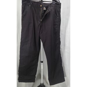 Golden Elephant Fleece Lined Work Pants Men 38x30 Black Utility Outdoor Warm